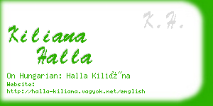 kiliana halla business card